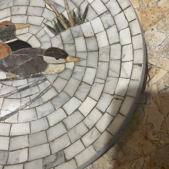 HEIDE Mosaic Denmark Duck Bowl Stone 11” across - Picture 3 of 4